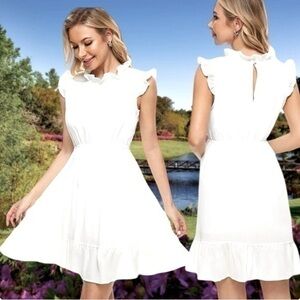 HONECA Dress Sleeveless Dress with Ruffle’s NWT Small (Med)